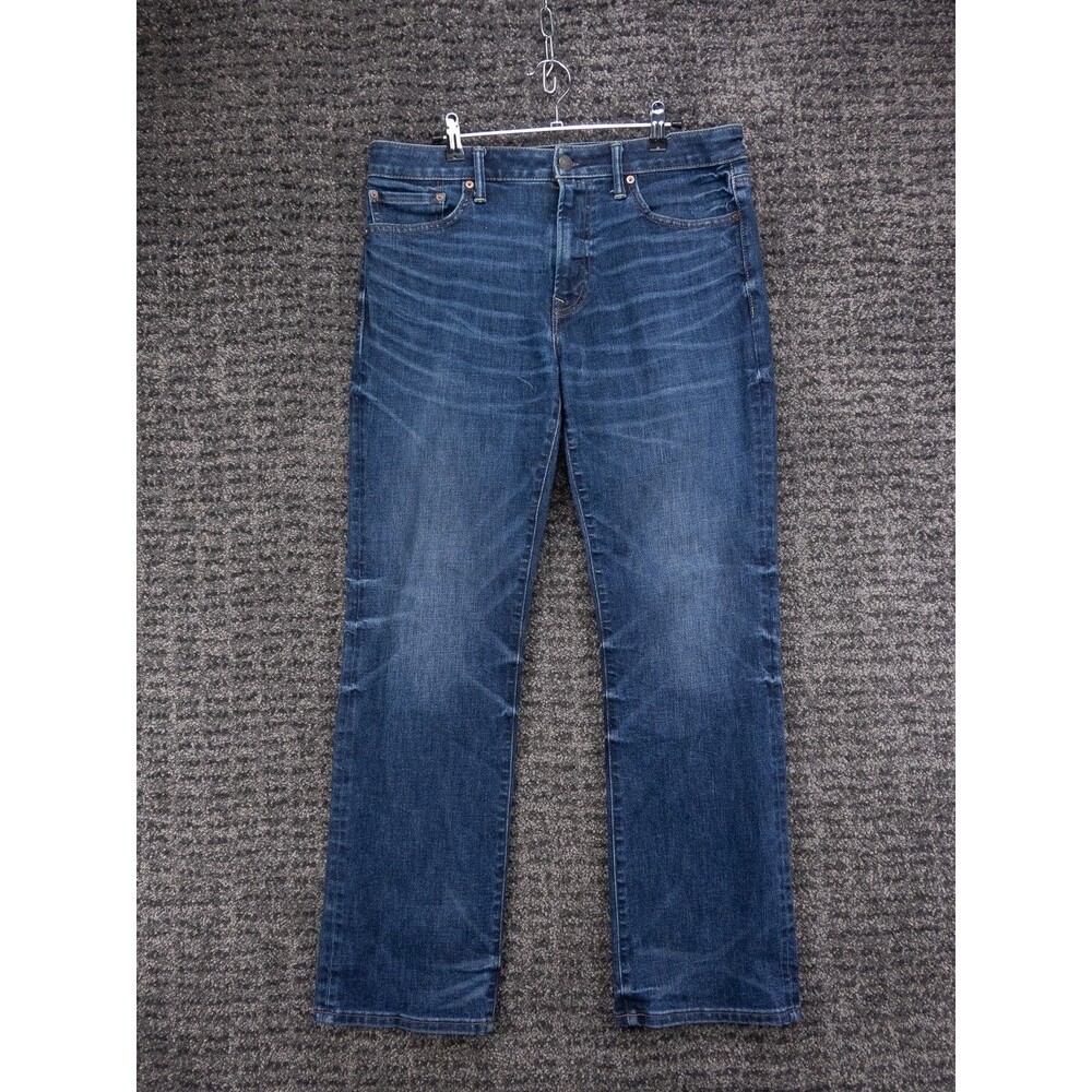 American Eagle Jeans Mens 33x32 Actual 34x31 Blue Original Bootcut Distressed